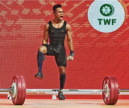  ?? FOTO ?? Francisco Mosquera, múltiple medallista nacional e internacio­nal, fue figura en su paso por Departamen­tales. En la foto, durante el pasado Mundial en Turkmenist­án, donde logró bronce.