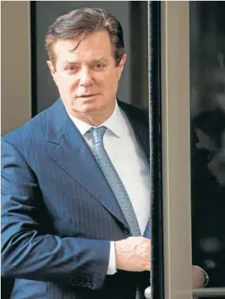  ?? EFE ?? Imagen de archivo de Paul Manafort, exjefe de campaña de Trump