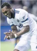  ??  ?? Kendall Waston was sent off playing for Vancouver against Atlanta on Saturday.