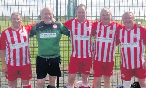  ??  ?? The Accrington Stanley team at the National Walking Football Cup
