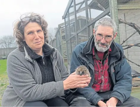  ??  ?? DISMAYED: Pauline and Keith Marley of New Arc wildlife and animal rescue centre. Picture by Kath Flannery.