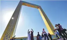  ?? Virendra Saklani/Gulf News ?? The Dubai Frame. Starting at Dh389, the Dubai Pass affords access to 33 attraction­s across the emirate.