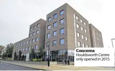  ??  ?? Concerns Houldswort­h Centre only opened in 2015