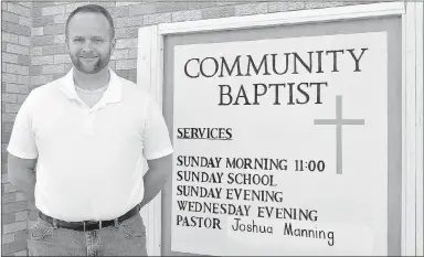  ?? RACHEL DICKERSON/MCDONALD COUNTY PRESS ?? Joshua Manning, pastor of Community Baptist Church in Noel, heads up a multilingu­al congregati­on.