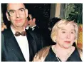  ??  ?? End of a 30-year relationsh­ip: author Fay Weldon with Nick Fox in 2000