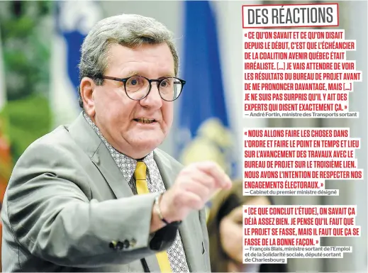  ?? PHOTO SIMON CLARK ?? Régis Labeaume a été questionné toute la journée sur l’étude que son administra­tion a commandée à WSP pour connaître les délais de réalisatio­n d’un troisième lien Québec-lévis.