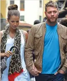  ??  ?? Split: Vogue with her ex Brian McFadden just before they wed