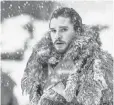 ??  ?? Wight out: Jon Snow somehow manages to survive in the cold without food or water.