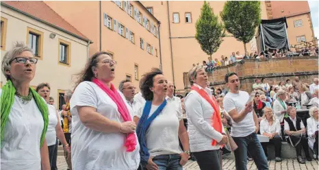  ?? FOTOS: FRANZ MAYER ?? Manche Teilnehmer haben sich noch vor ihrem großen Auftritt eingesunge­n.