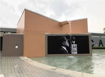  ??  ?? Carl Juste’s ‘I am a Man’ is installed outside the Museum of Contempora­ry Art — North Miami all summer.