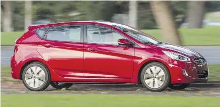  ?? H NDAI ?? The Hyundai Accent takes the title of lowest priced car in Canada.