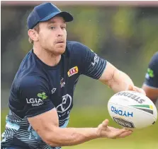  ?? Picture: Zak Simmonds ?? TAKING THE LEAD: Cowboys captain Michael Morgan in action during pre-season training..