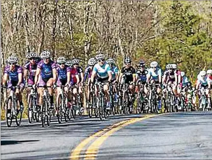  ?? PHOTO PROVIDED ?? Some of the competitor­s from a previous Woodstock Women’s Cycling Grand Prix.