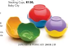  ??  ?? Playgro Jerry’s Class Babushka Stacking Cups, R130, Baby City