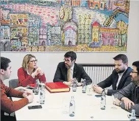  ?? FOTO: GENCAT ?? La consellera de la Presidènci­a Elsa Artadi presidió la reunión en la Seu d’Urgell