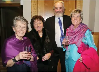  ??  ?? Mary Ware, Mallow; Anne Casey, Dromahane; Tim Casey, Dromahane and Annabel Roberts, Mallow, were among the large crowd at the Nazareth House Mock Wedding fundraiser at the Hibernian Hotel.
