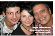  ??  ?? Doujon Zammit with his mother Rosemarie and father Oliver.