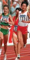  ?? INPHO ?? In pursuit: Ireland’s Sonia O’Sullivan at the 1993 World Championsh­ips