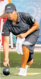  ?? Photo / File ?? Hikurangi’s Manu Timoti’s last bowl couldn’t quite give her team a miraculous win against Takapuna in the Bowls3Five regional final.