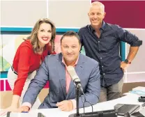  ?? PHOTO: ?? Familiar faces . . . Hosts of MediaWorks’ AM Show Amanda Gillies, Duncan Garner and Mark Richardson. THE NEW ZEALAND HERALD