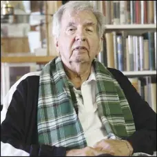  ?? ASSOCIATED PRESS FILES ?? Pulitzer Prize-winning author Larry McMurtry poses at his book store in Archer City, Texas, in 2014. McMurtry died Thursday at the age of 84.