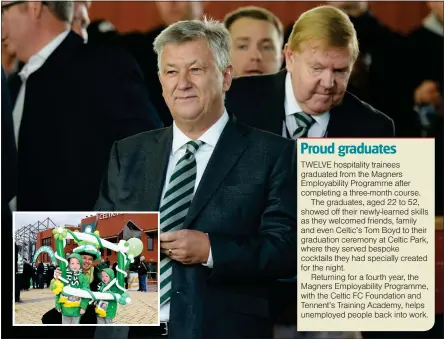  ??  ?? The impact of football and Celtic on the economy is consistent­ly under-valued, according to chief executive Peter Lawwell