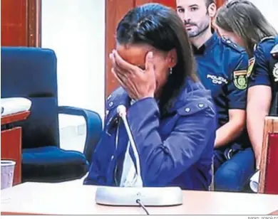  ?? RAFAEL GONZÁLEZ ?? Ana Julia Quezada, durante su intervenci­ón en el juicio que se celebra en la Audiencia de Almería.