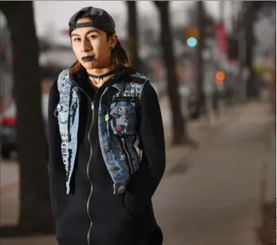  ??  ?? Kenneth Bomberry, 18, was born on Six Nations but lives in Hamilton now. He sees ways to make life better for indigenous people in the city.