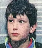  ??  ?? Child killer Jon Venables aged 10