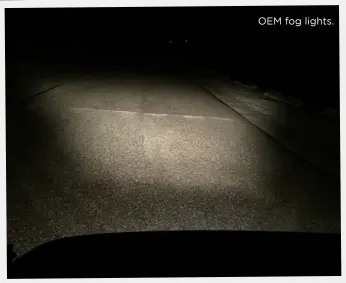  ??  ?? OEM fog lights.