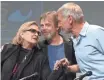  ?? RICHARD SHOTWELL, INVISION/AP ?? Carrie Fisher, Mark Hamill and Harrison Ford in 2015. Fisher and Hamill will be inducted as Disney Legends.