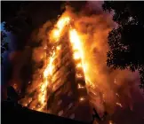  ??  ?? Horror: The inferno at Grenfell