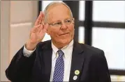  ?? MIKHAIL METZEL / TASS / ABACA PRESS ?? Peruvian President Pedro Pablo Kuczynski has survived an effort in the South American nation’s Congress to remove him from office. He called for reconcilia­tion after the vote fell short.