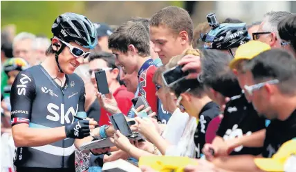  ?? Charlie Crowhurst ?? > Geraint Thomas of Team Sky is among the top cyclists who have competed in the Tour of Britain