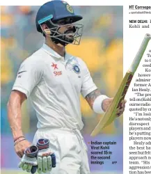  ?? AFP ?? Indian captain Virat Kohli scored 15 in the second innings