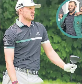  ??  ?? Scotland’s Connor Syme reckons it was invaluable watching new Masters champ, Dustin Johnson and the man placing the famous Green Jacket on his shoulders, Tiger Woods