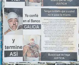  ?? NÉSTOR GARCÍA ?? Afiches. La víctima los pegó en varios barrios porteños.