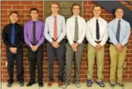  ??  ?? The Rustin High School National Merit Semifinali­sts are (from left) Maxwell Xu, Nicholas Felice, Ryan Wagner, Sean OíHara, Brian Kent, and Jack Brosnan.