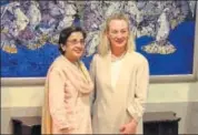  ?? VIA TWITTER ?? Pakistan foreign secretary Tehmina Janjua (left) with US principal deputy assistant secretary Alice Wells.
