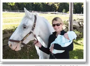  ??  ?? GREETINGS: The author introduces her son to her 31-year-old horse, Jenda.