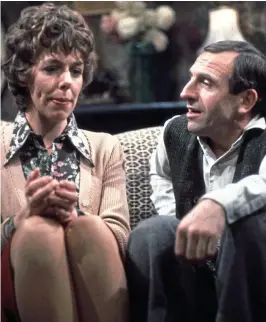  ??  ?? Genius: Frances de la Tour and Leonard Rossiter in Rising Damp