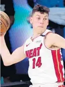  ?? MARK TERRILL/AP ?? Heat guard Tyler Herro remains sidelined due to neck spasms.