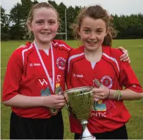  ??  ?? Kate McCarthy and Cara King with the Cup.