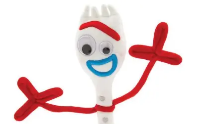  ??  ?? Disney’s artfully rendered ‘child’s toy’ Forky, withdrawn from sale in the US and Canada. Photograph: PR