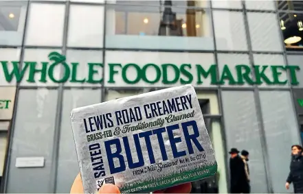  ??  ?? Lewis Road Creamery is selling its New Zealand grass-fed butter at 271 Wholefoods stores in the United States.