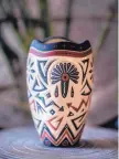  ?? ROBERTO E. ROSALES/JOURNAL ?? A jar by Jemez Pueblo potter Glendora Fragua.