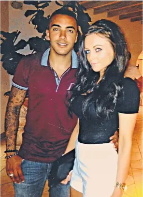  ??  ?? Right: Danny Simpson with Stephanie Ward, his former girlfriend