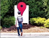  ?? TRIBUNE NEWS SERVICE ?? The Google Maps Icon near their offices in the Google campus in Silicon Valley in June 2019. A WalletHub survey found that Madison, Wis., Pittsburgh and Cincinnati were better places for STEM workers than Silicon Valley.