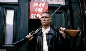  ??  ?? ‘The violence itself now seems disappoint­ingly tame’ ... Vinnie Jones in Lock, Stock and Two Smoking Barrels. Photograph: Allstar/Handmade Films/Sportsphot­o Ltd