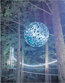  ?? Photo / Supplied ?? Rotorua’s Redwoods Treewalk and world-acclaimed design and conservati­on icon David Trubridge have launched their latest collaborat­ion for Treewalk’s Nightlight­s.